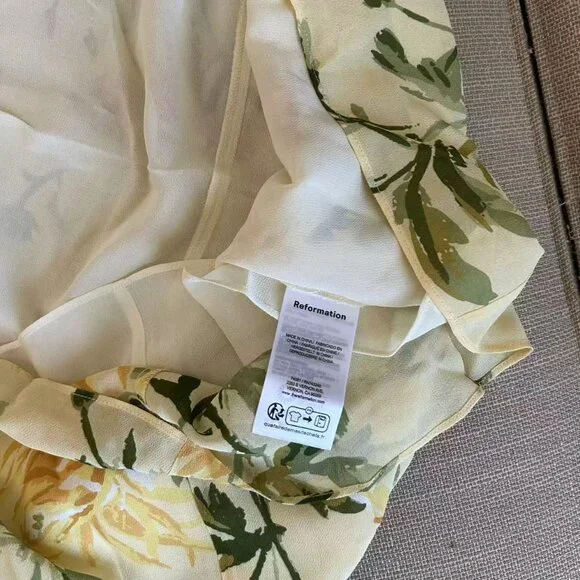 Reformation Gloria Midi Dress Size 2 Honeyglow Yellow Floral - Picture 11 of 13